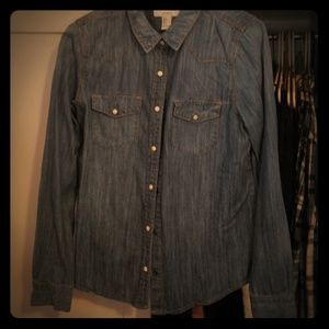 Jean long sleeve shirt